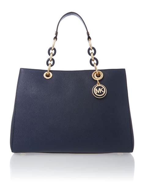 michael kors cynthia large navy|michael michael kors cynthia large satchel .